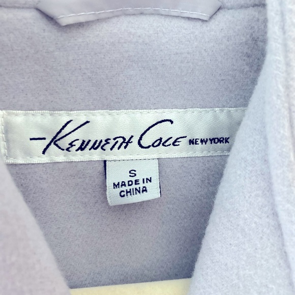 Kenneth Cole NY Ribbed Sleeve Wool Coat - Picture 3 of 8